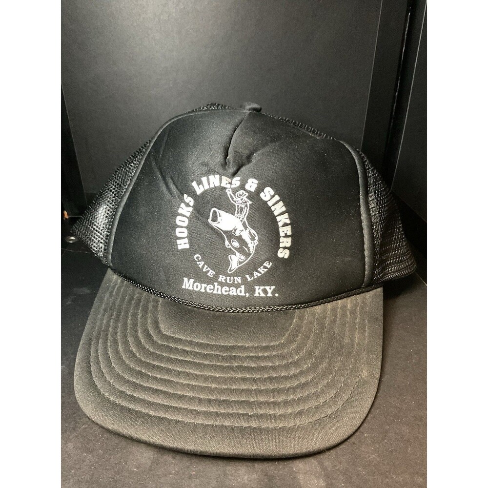 Vintage Cave Run Lake Morehead KY Hook Line Sinker Fishing Trucker Hat